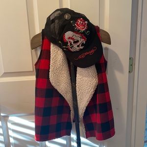 FALL WINTER PLAID FLANNEL VEST